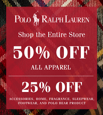 COME SHOP THE ENTIRE STORE! 50% OFF ALL APPAREL icon