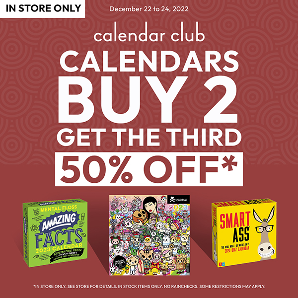 Buy 2 Calendars Get the 3rd 50% Off icon