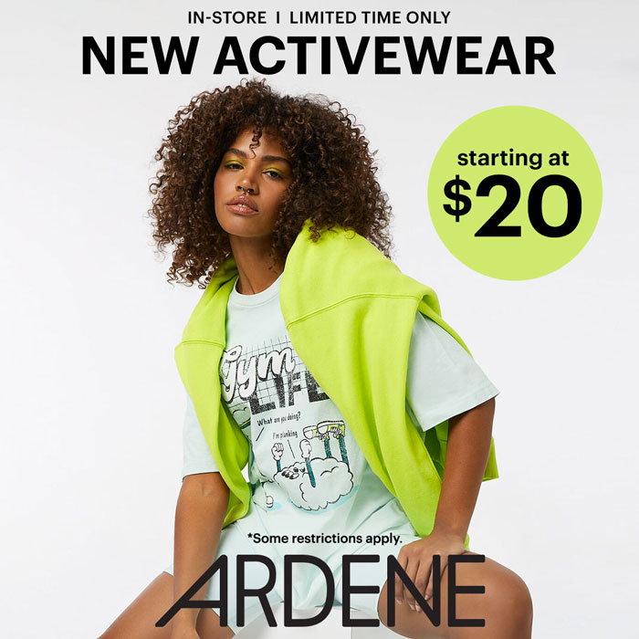 New activewear starting at $20. icon