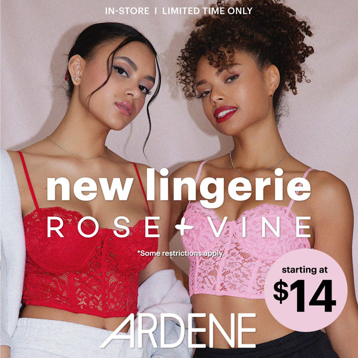 New lingerie starting at $14. icon