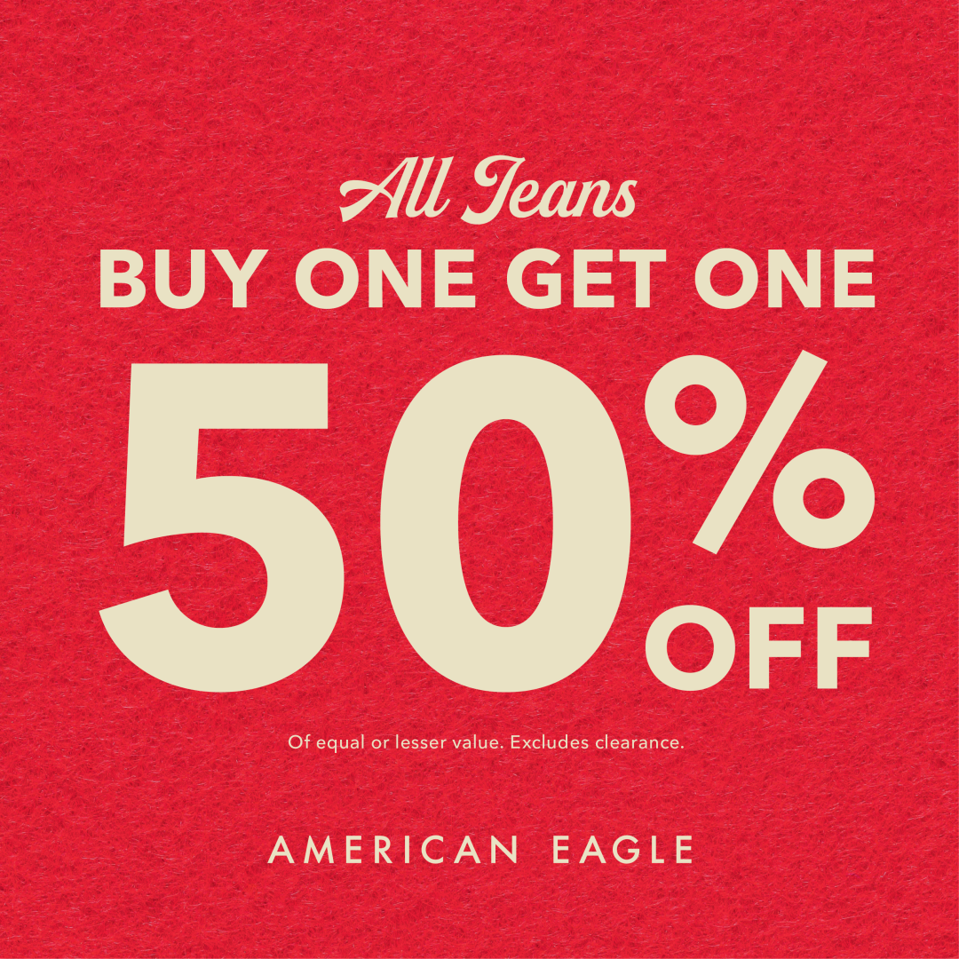 American Eagle All Jeans BOGO 50% Off! icon