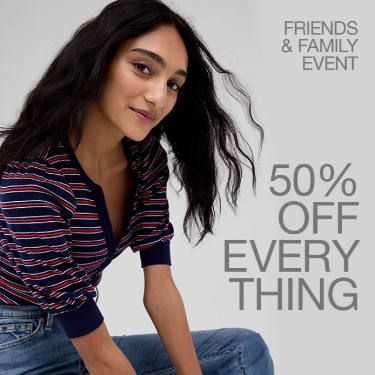 Gap Friends &amp; Family Event: 50% off EVERYTHING! icon