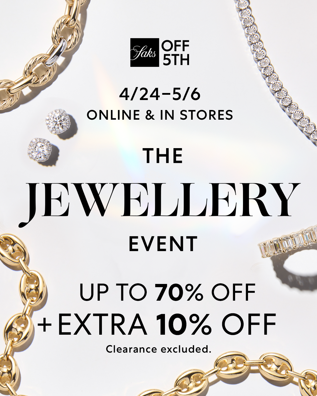 Saks Off 5th – The Jewellery Event: Up to 60% off + Extra 10% off icon