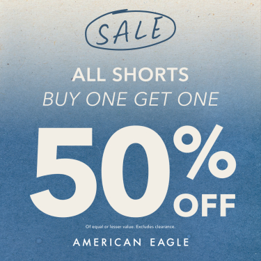 American Eagle All Shorts BOGO 50% Off! icon
