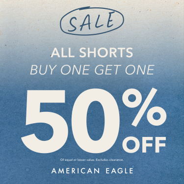 American Eagle All Shorts Buy One Get One 50% Off! icon