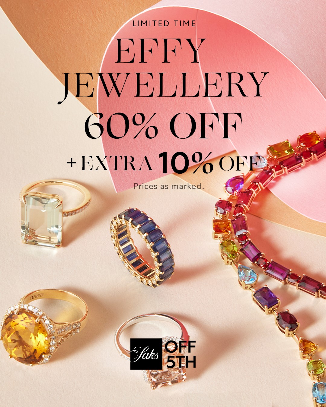 Saks off 5th – EFFY Weekend: up to 60% off + extra 10% off icon