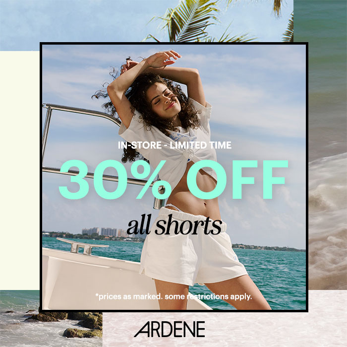 Ardene – 30% off all shorts icon