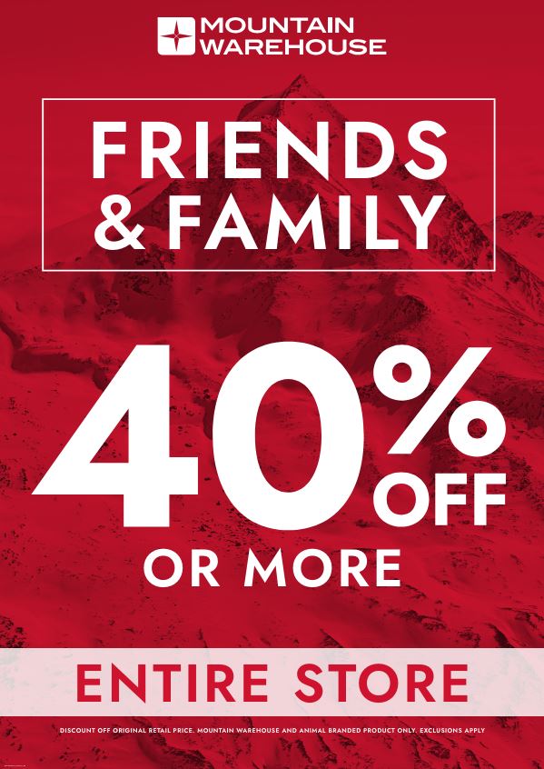 Mountain Warehouse – Friends &amp; Family Event icon