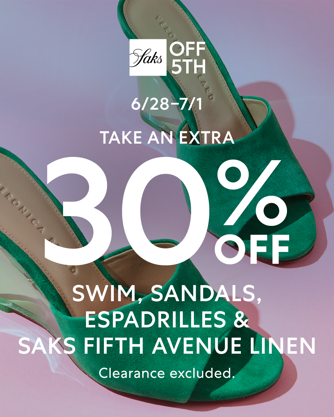 Saks off 5th – Extra 30% OFF Select Summer Categories! icon
