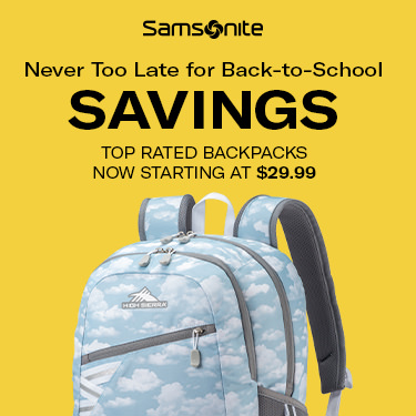 Samsonite – NEVER TO LATE FOR BACK-TO-SCHOOL SAVINGS icon