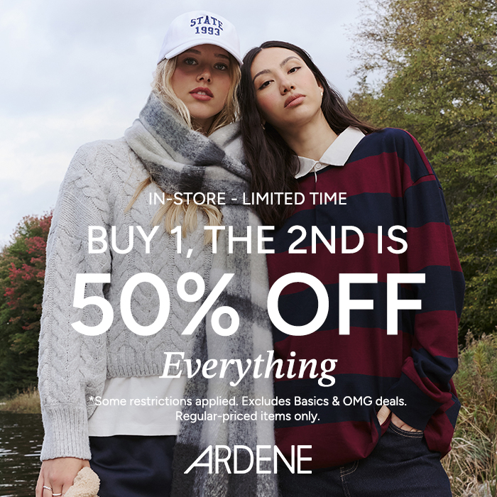 Ardene – Buy one, the 2nd is 50% off #ardenelove icon