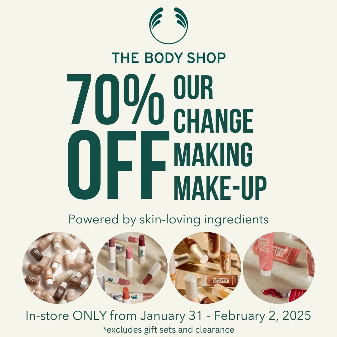The Body Shop – 70% OFF OUR CHANGE MAKING MAKE UP icon