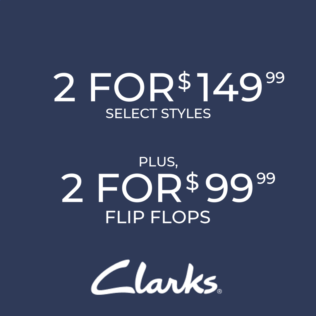 Clarks Outlet – Summer Savings! 2 for $149.99 icon