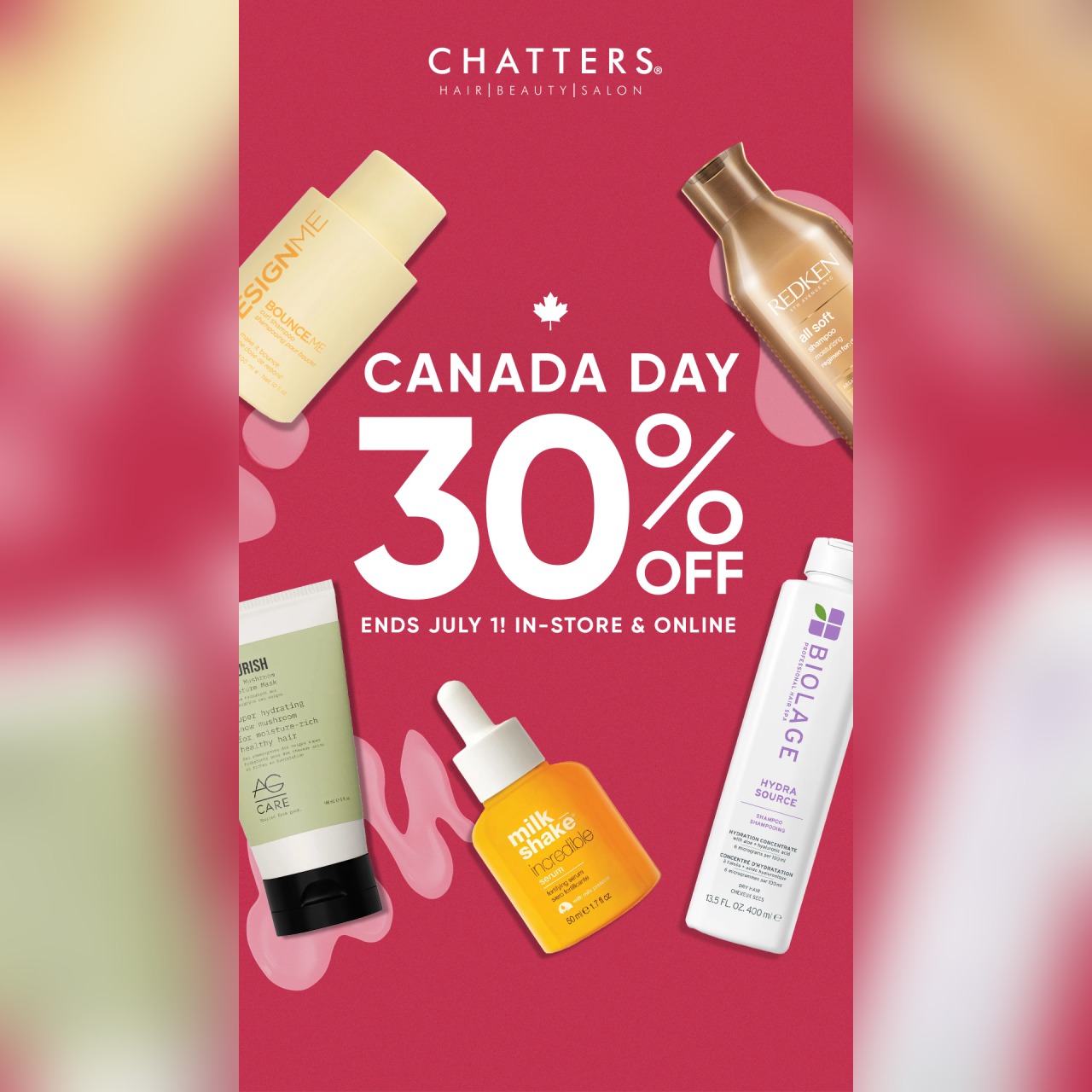 Celebrate Canada Day at Chatters with 30% off icon