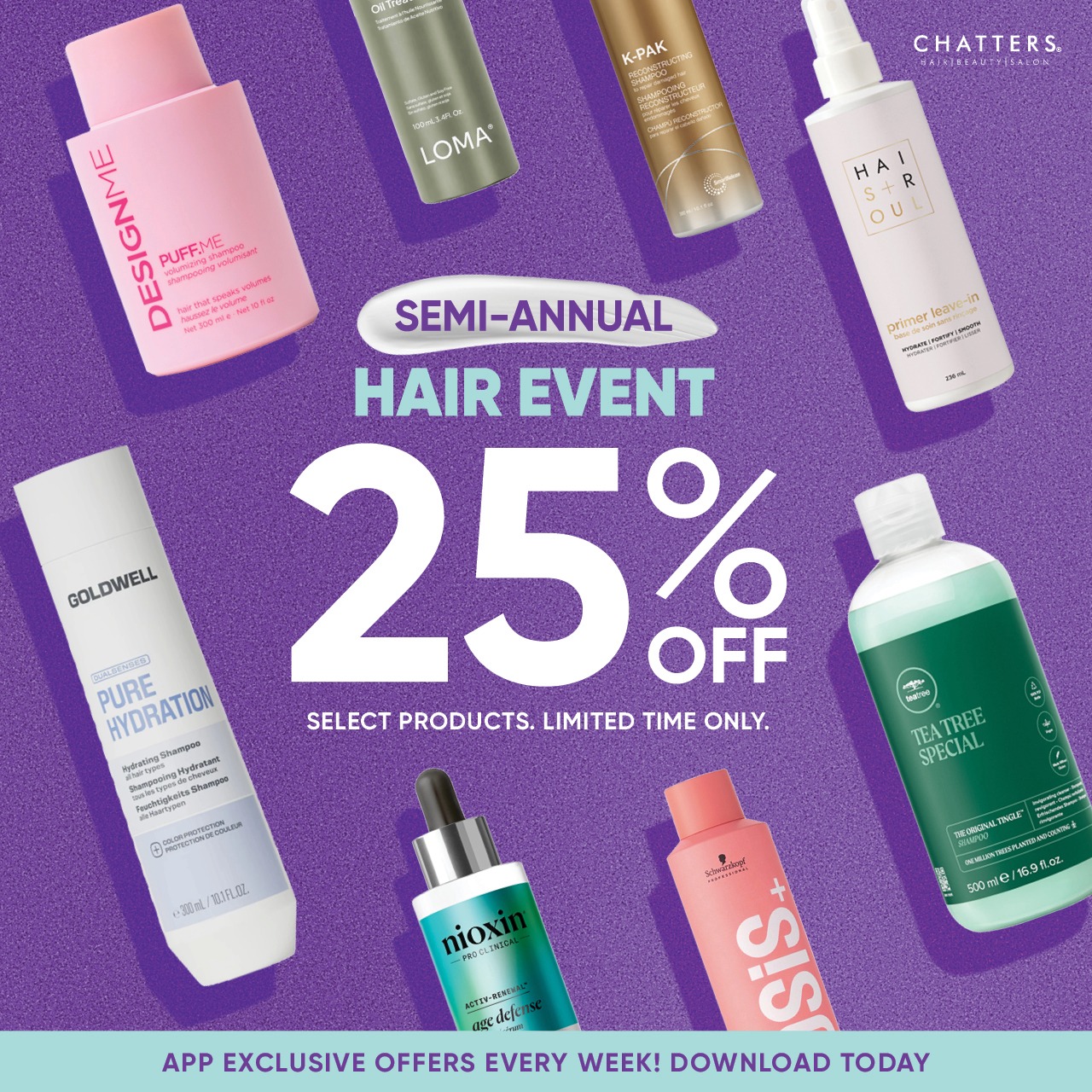 Chatters Semi-Annual Hair Event 25% Off! icon