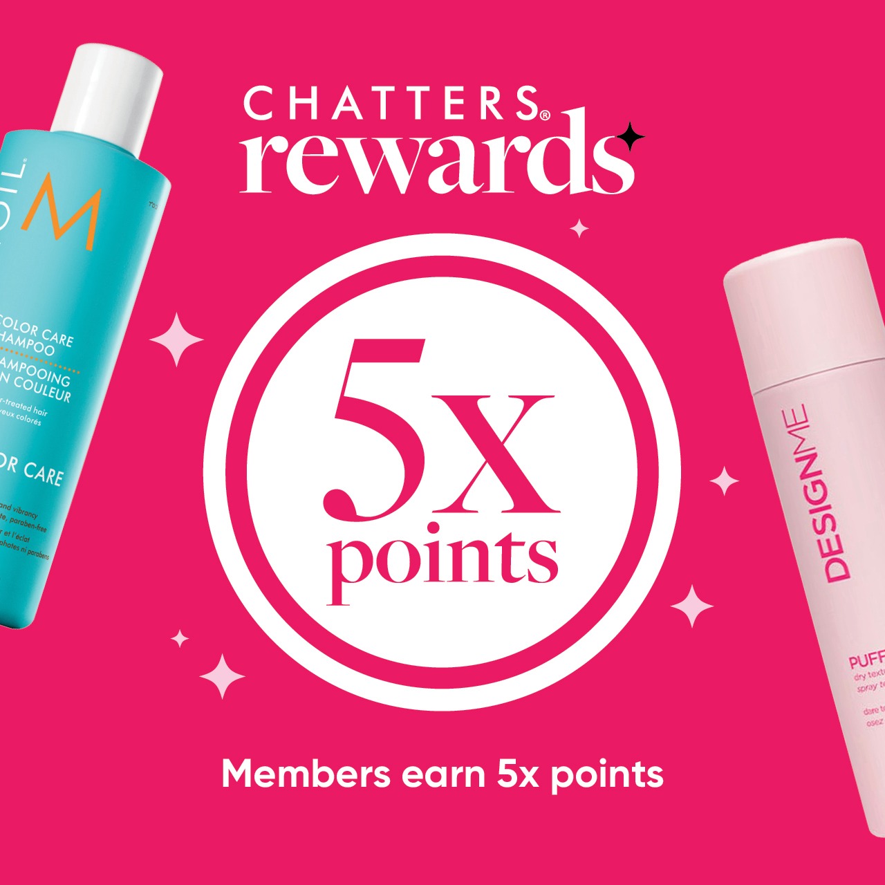 Earn 5X Rewards Points with Chatters Rewards!